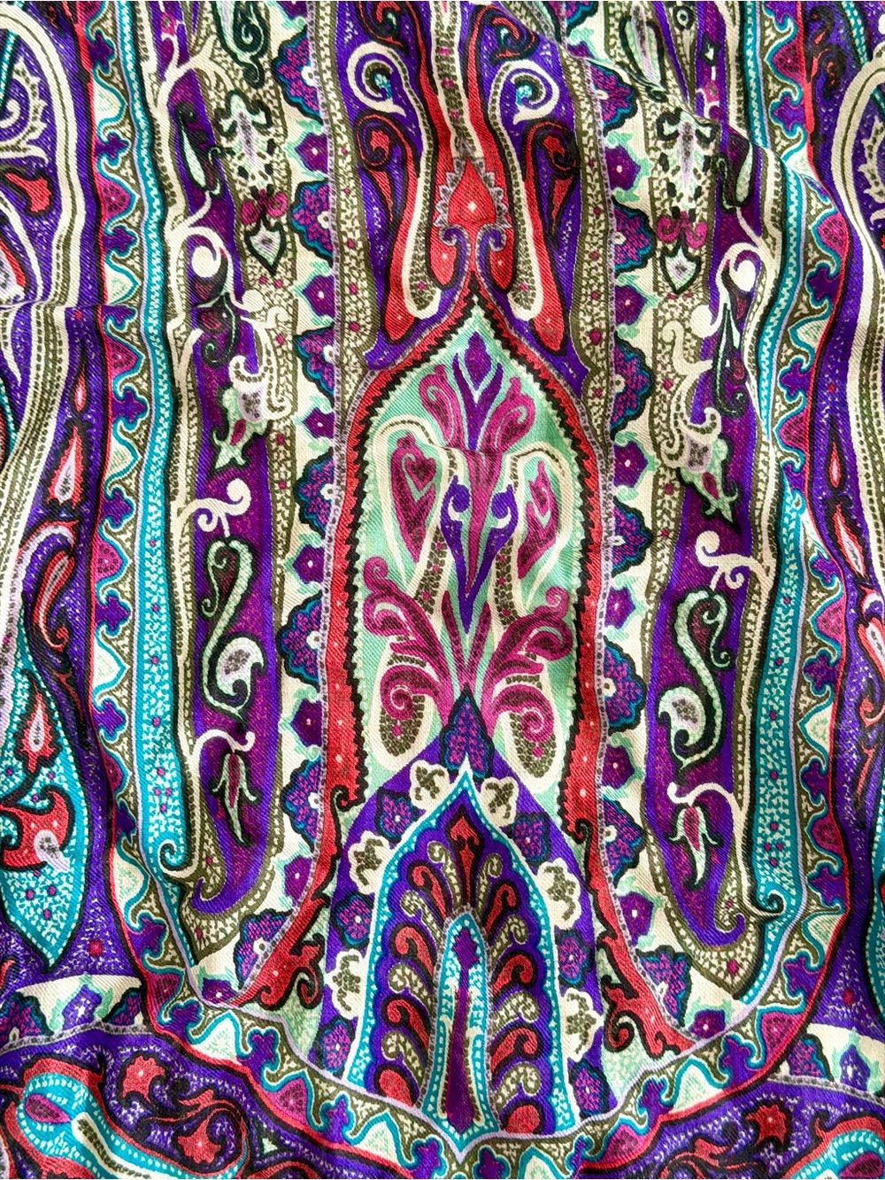 ETRO Milano Multi-Color Women's Wool/Silk Scarf Geometric